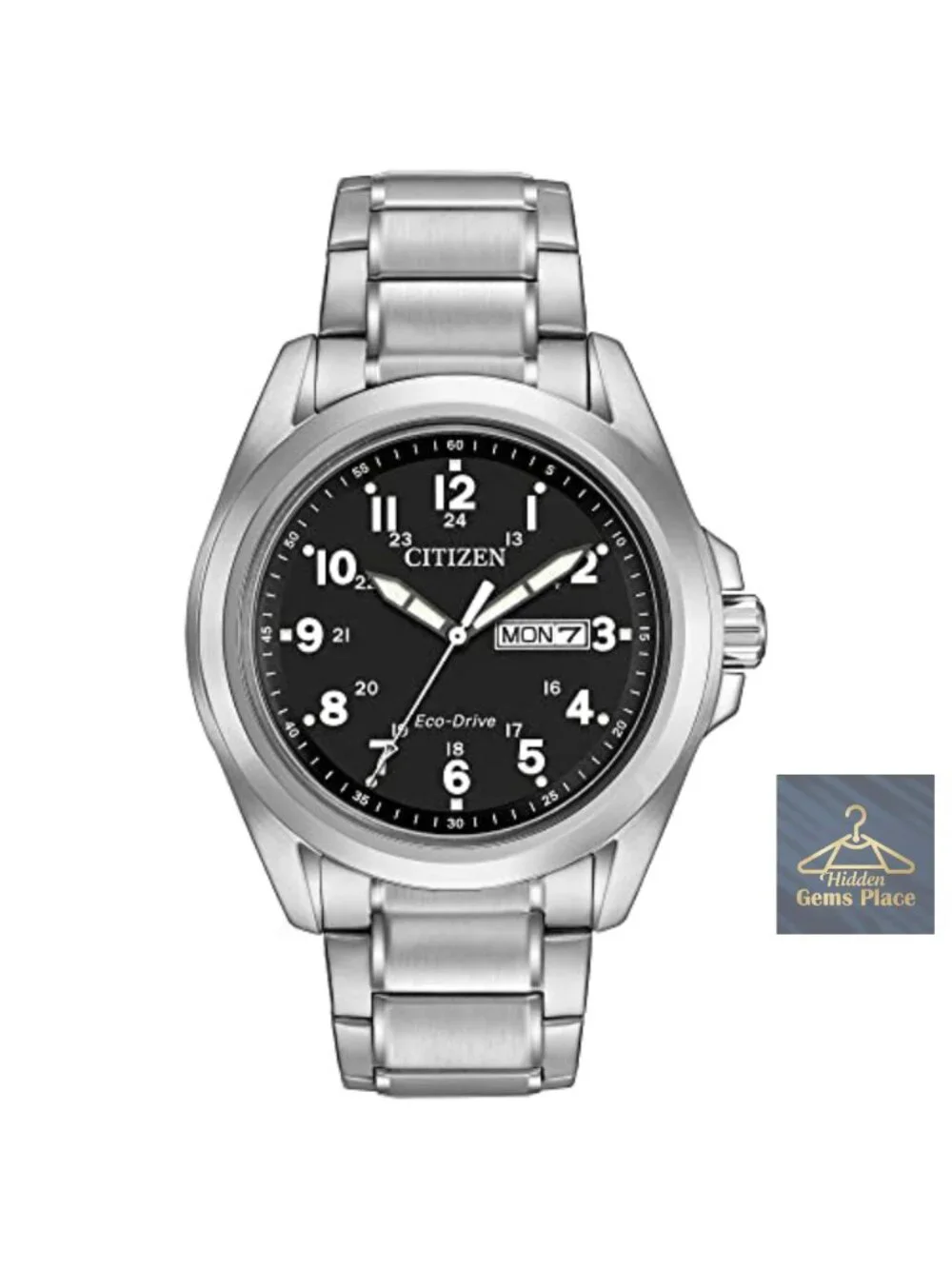 Citizen Men's Eco-Drive Garrison Field Watch Stainless Steel Arabic Markers